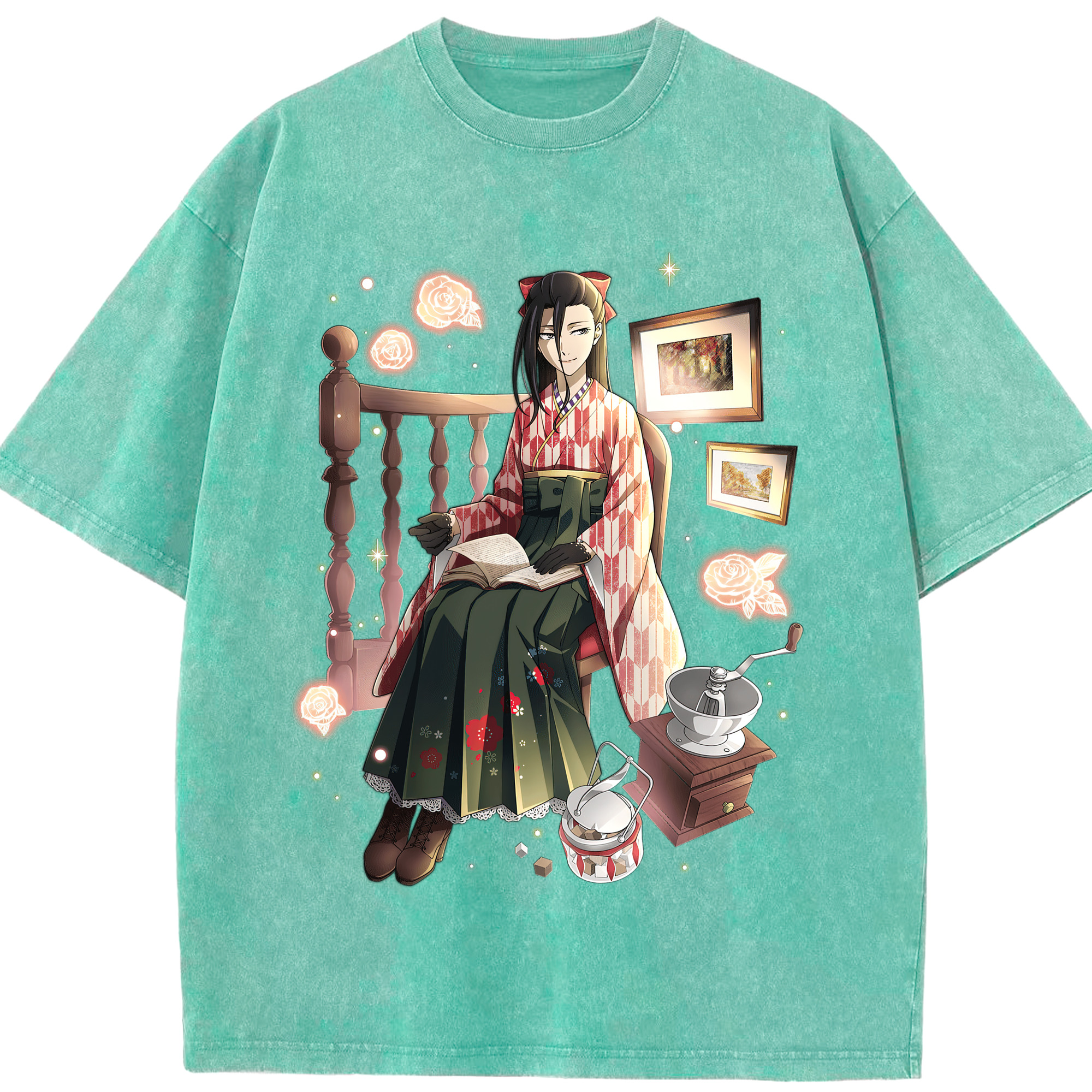 （画像用） 文豪ストレイドッグス Bungo Stray Dogs 綿100% ヴィンテージ風 半袖Tシャツ（フロントプリント）